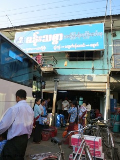Bus station in Yangon